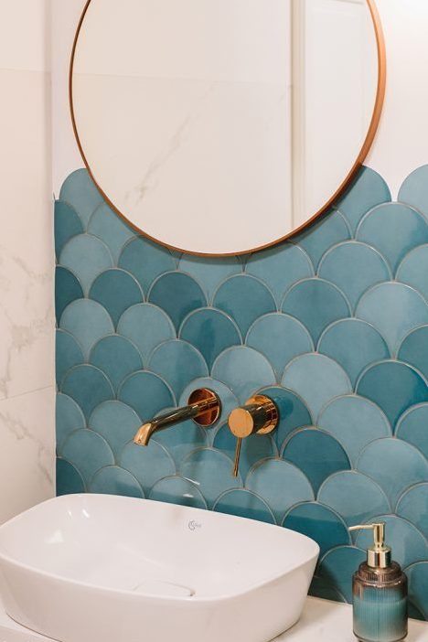 Gạch Mosaic trang trí bồn rửa