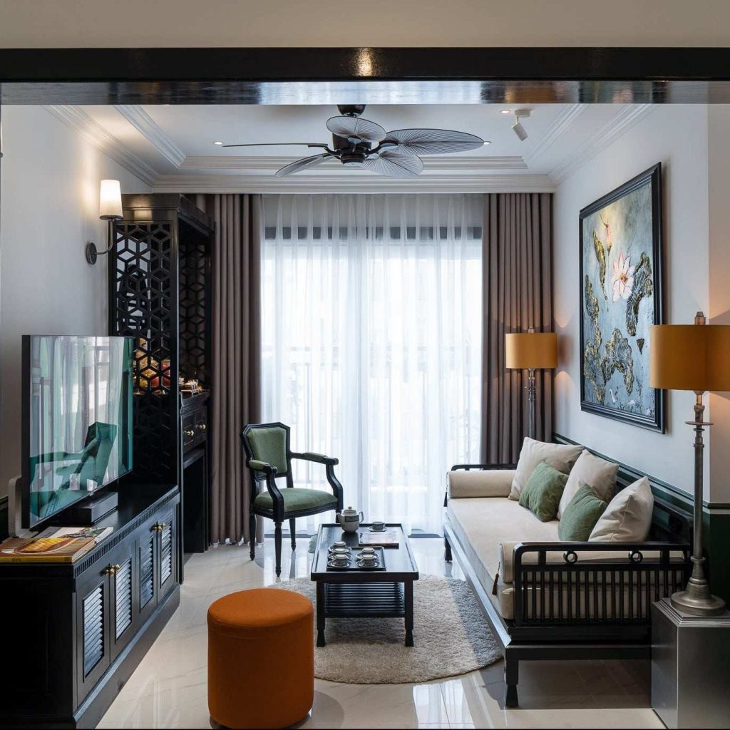 Giải pháp thiết kế phòng khách Indochine