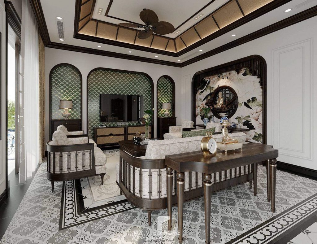 Màu sắc trong phong cách Indochine mang đậm sắc nhiệt đới