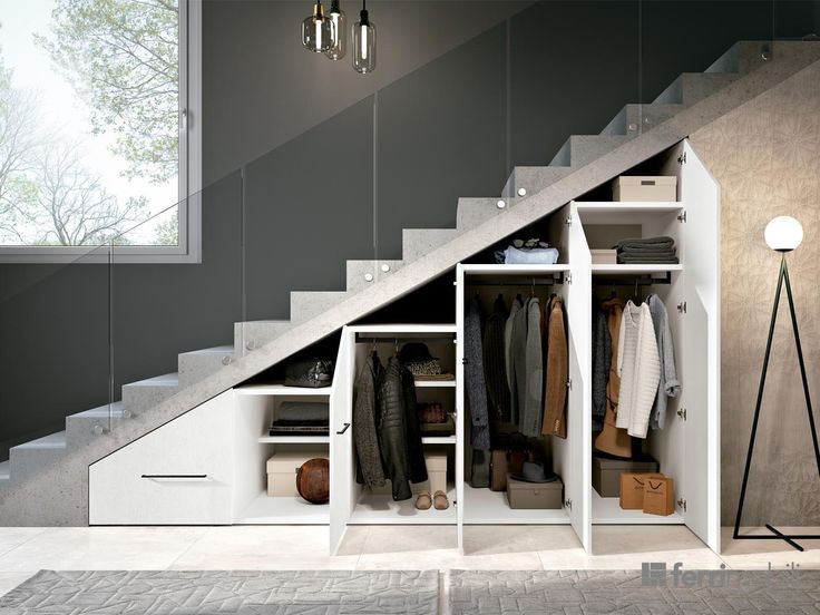 Tủ gầm cầu thang giúp tiết kiệm diện tích