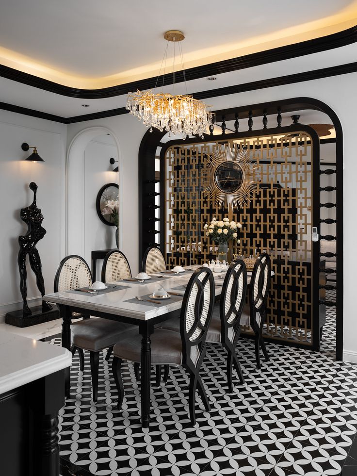 Mẫu bàn ăn Indochine ghế lưới