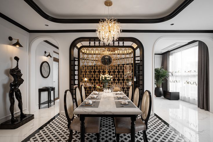 Chất liệu cho bàn ăn phong cách Indochine là từ gỗ