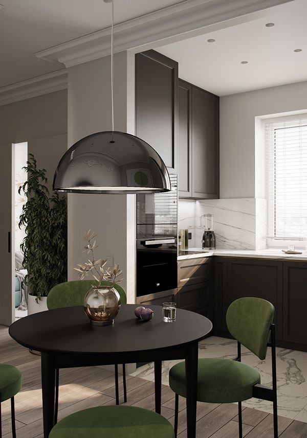 Tính toán khoảng cách giữa đèn và bàn ăn