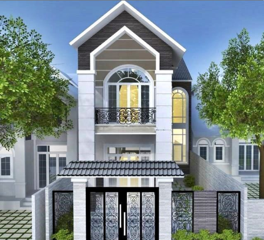 Mẫu nhà 2 tầng mái Thái đơn giản, giá rẻ mà đẹp