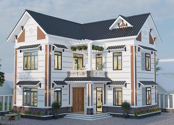 Căn nhà mái thái chữ L rất được ưa chuộng với nhiều thiết kế khác nhau