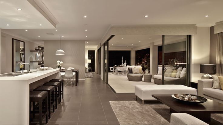 Mẫu nhà cấp 4 có phòng khách liền bếp tông trắng sang trọng