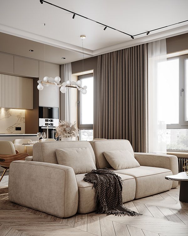 Thiết kế bếp tại khu vực thông thoáng