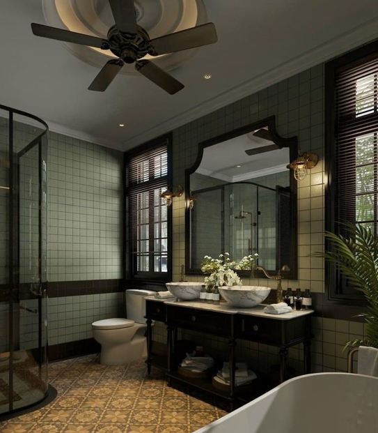 Quạt trần Indochine bằng gỗ