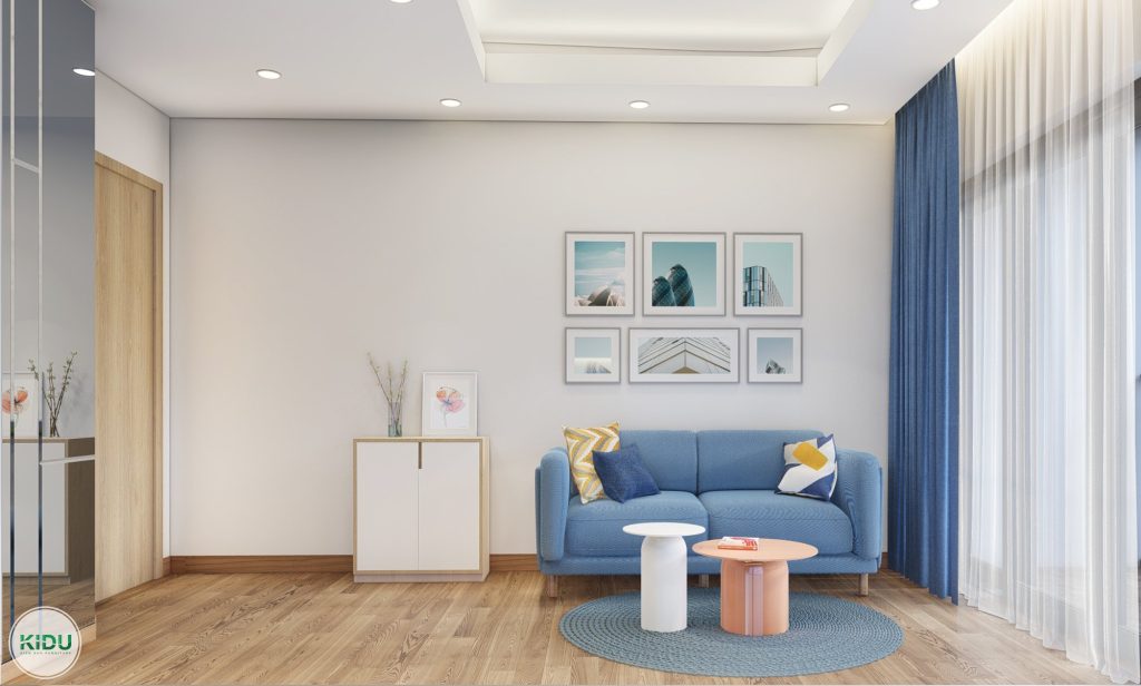 Mẫu thiết kế nội thất căn hộ chung cư 46,8m2 - KIDU