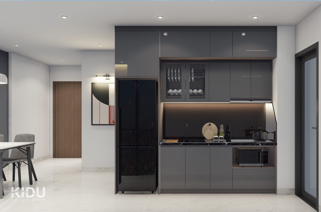 Thiết kế nội thất căn hộ chung cư 52.7m2 - KIDU