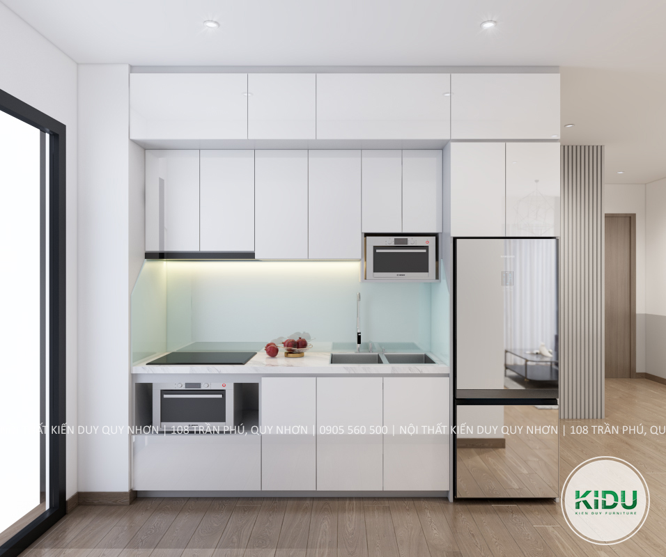 Thiết kế nội thất chung cư 59.8m2 - KIDU