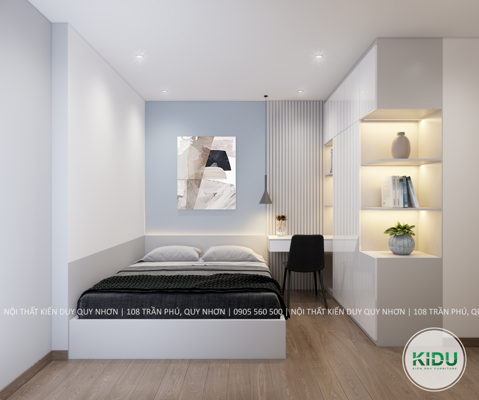 Thiết kế nội thất chung cư 59.8m2 - KIDU