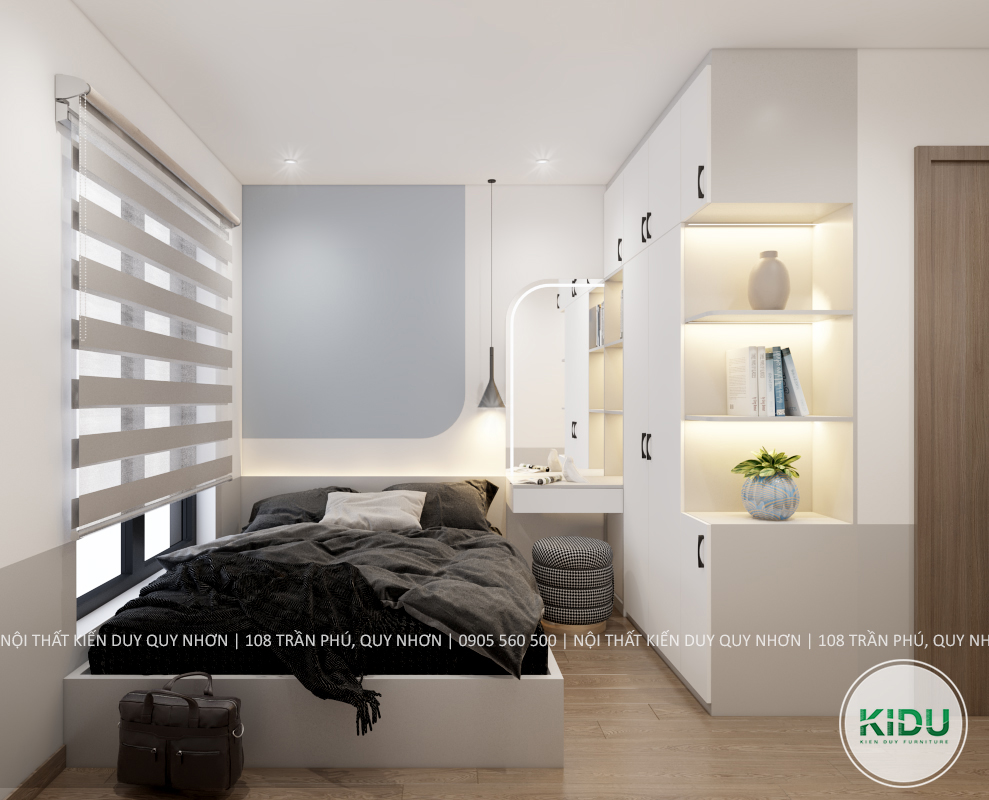 Thiết kế nội thất chung cư 59.8m2 - KIDU