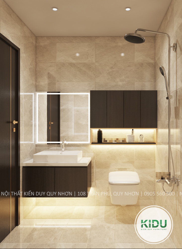 Thiết kế nội thất chung cư 64.2m2 - KIDU