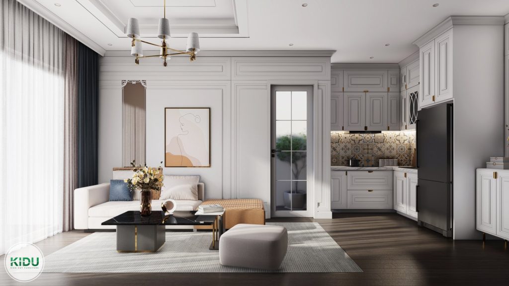 Thiết kế nội thất chung cư 72.62m2 - KIDU