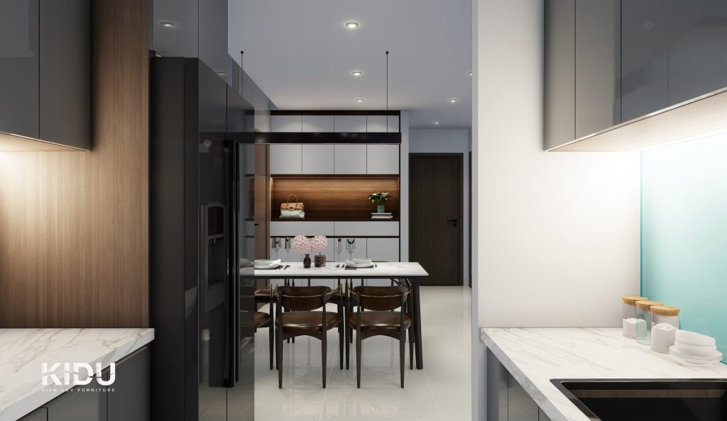 Thiết kế nội thất chung cư  95.85m2 - KIDU