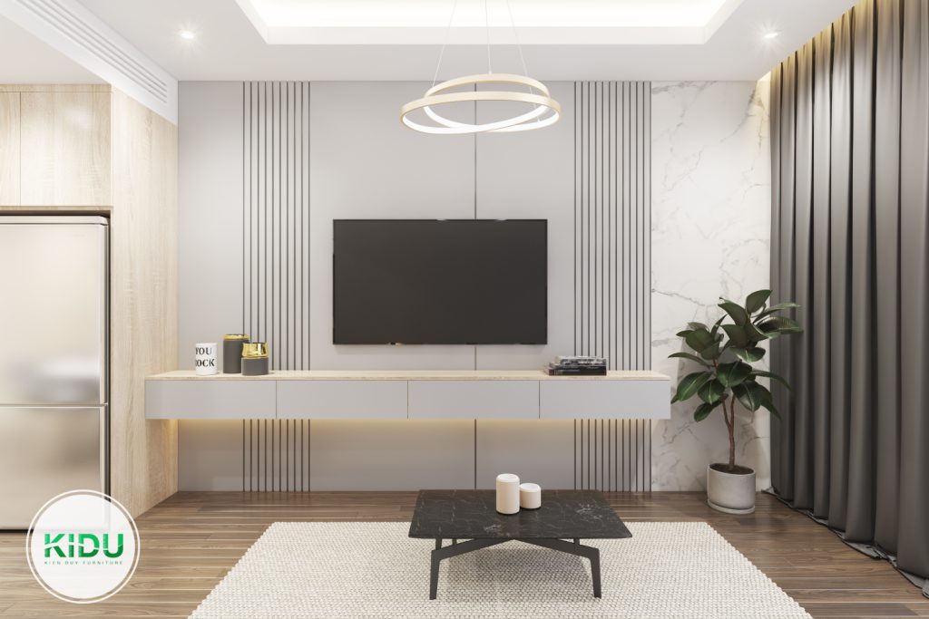 Thiết kế nội thất căn hộ chung cư 45,4m2 - KIDU