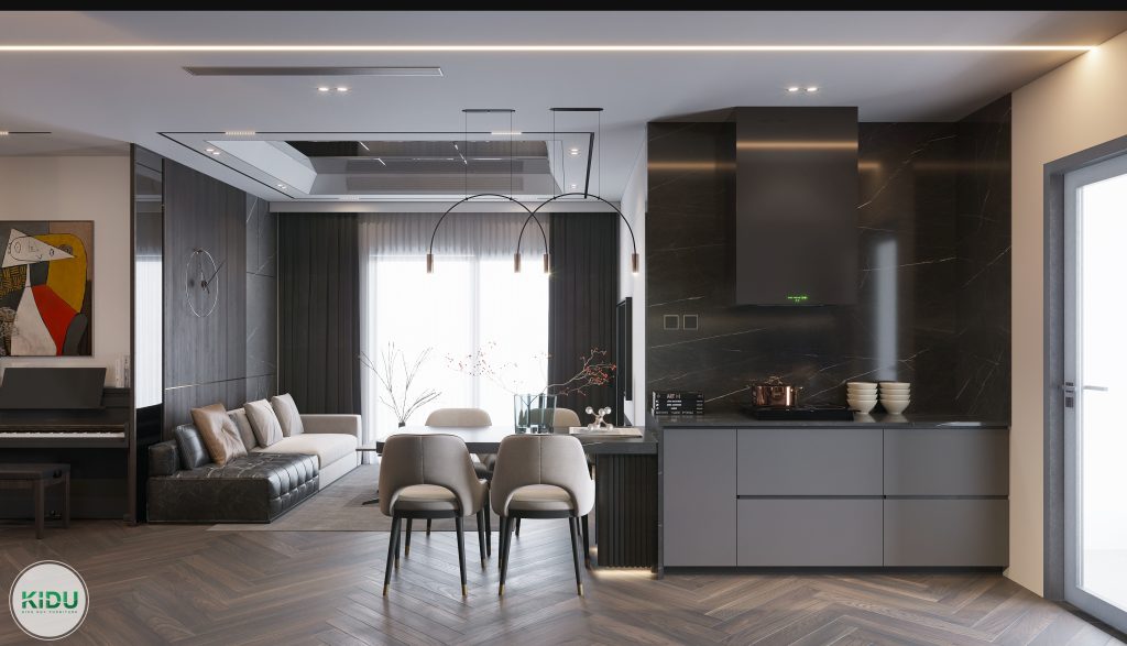 Thiết kế nội thất chung cư 98.85 - KIDU