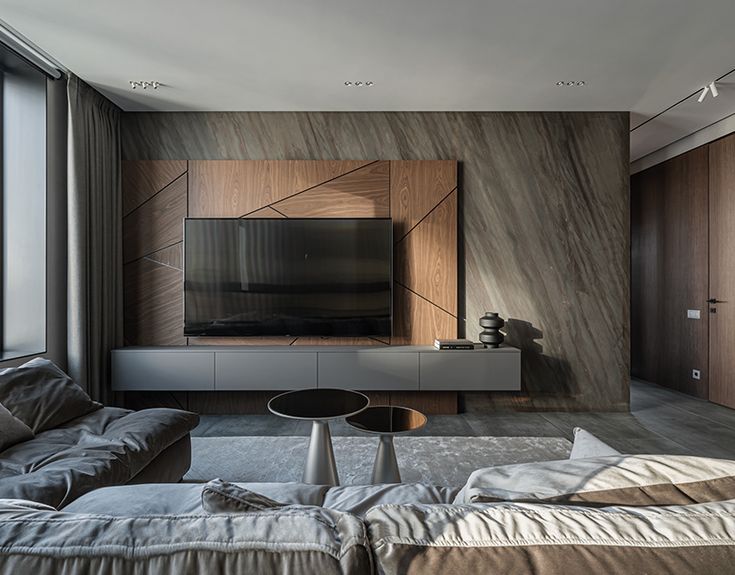 Mẫu vách tivi nhỏ gọn, sang trọng cho chung cư