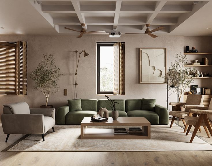 Sử dụng gỗ và gam màu be sữa để tạo nên cảm giác thô sơ, mộc mạc