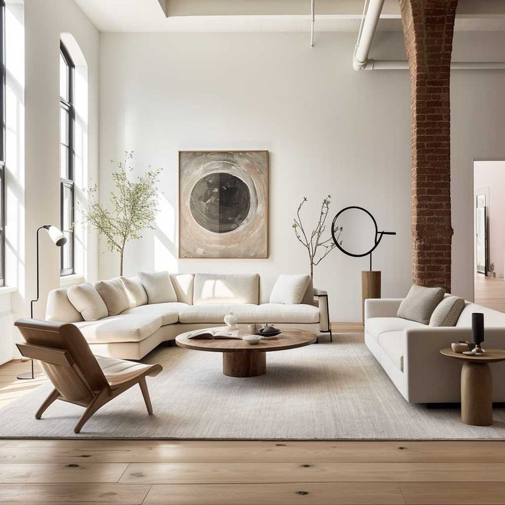 Có thể dùng thêm thảm cùng với những món đồ trang trí tối giản cho phòng khách để tạo điểm nhấn