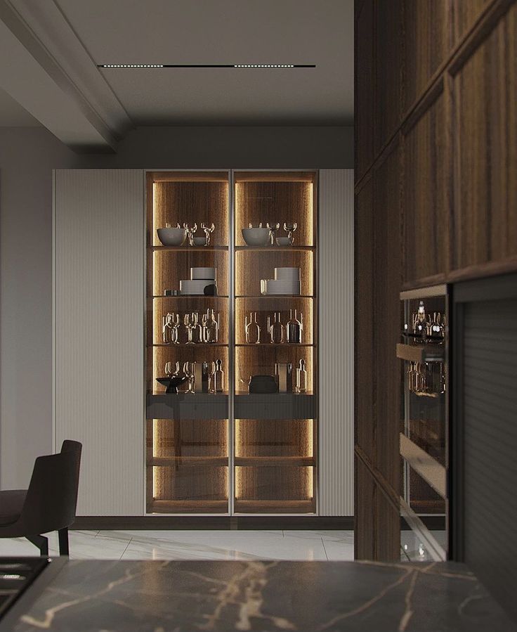 Tủ rượu phòng khách hiện đại