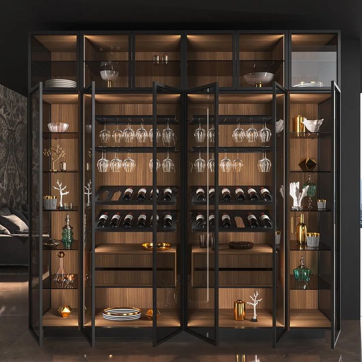 Mẫu tủ rượu trưng bày phòng khách