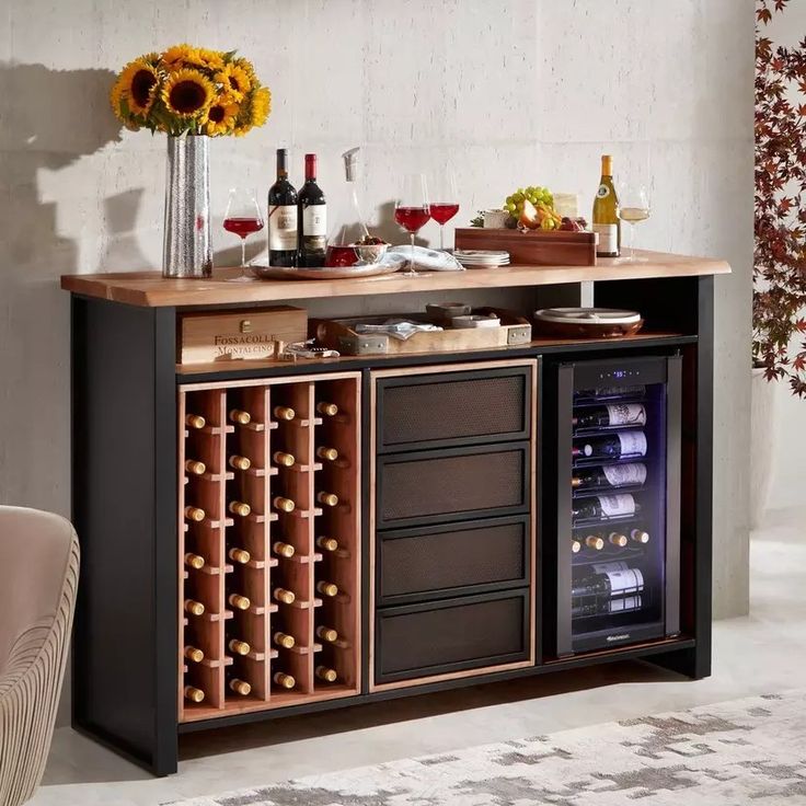 Kích thước tủ rượu cần hài hòa với không gian